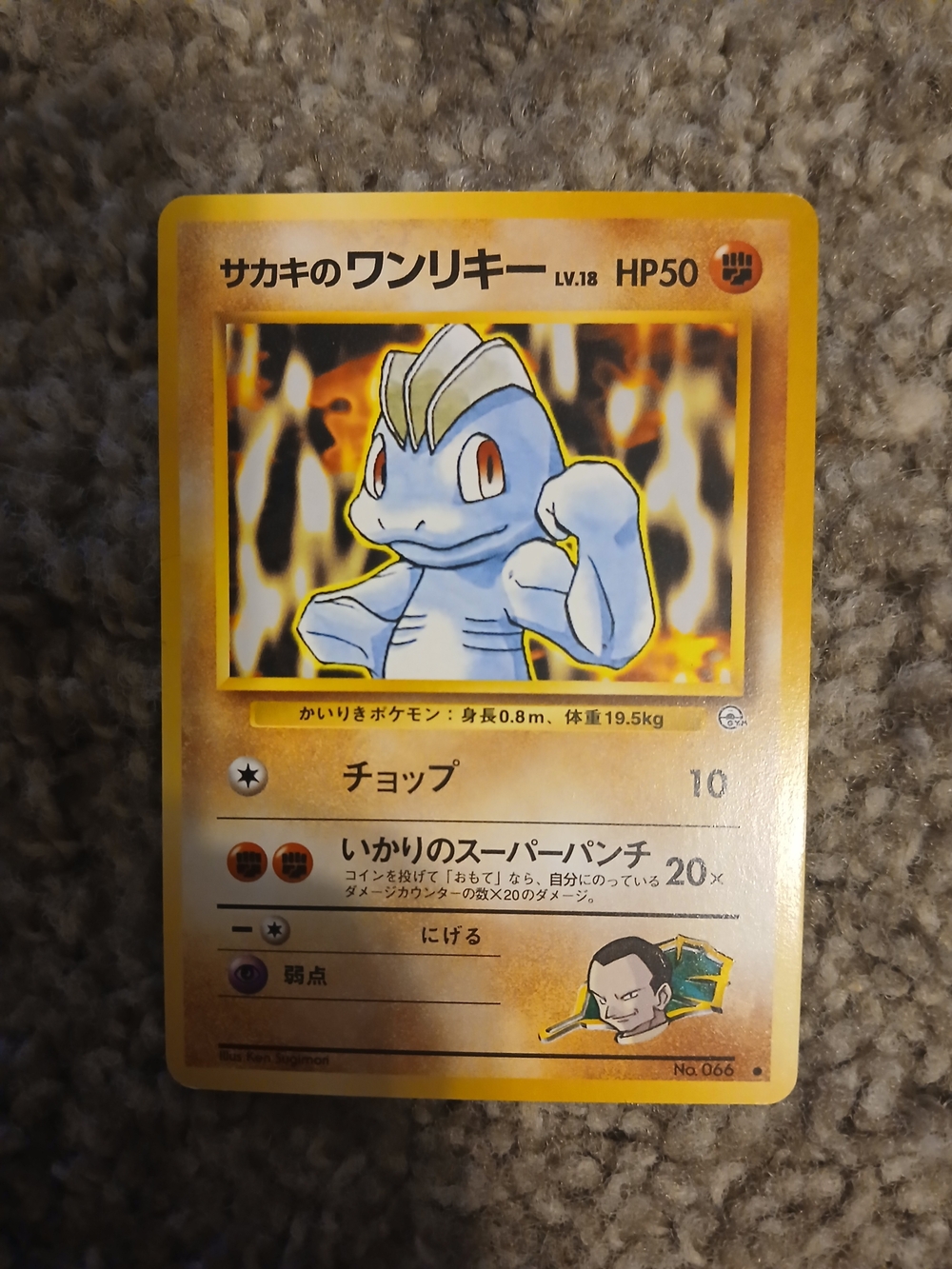 Pokémon Machop Japanese Trading Card No.66